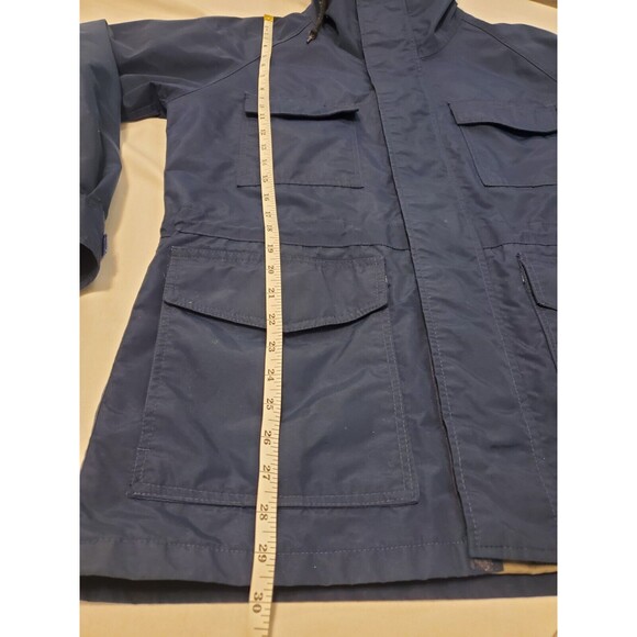 Vtg Cabelas Gore Tex Jacket Mens M Waterproof Hooded Blue Coat Zip Up Outdoor - Picture 8 of 8